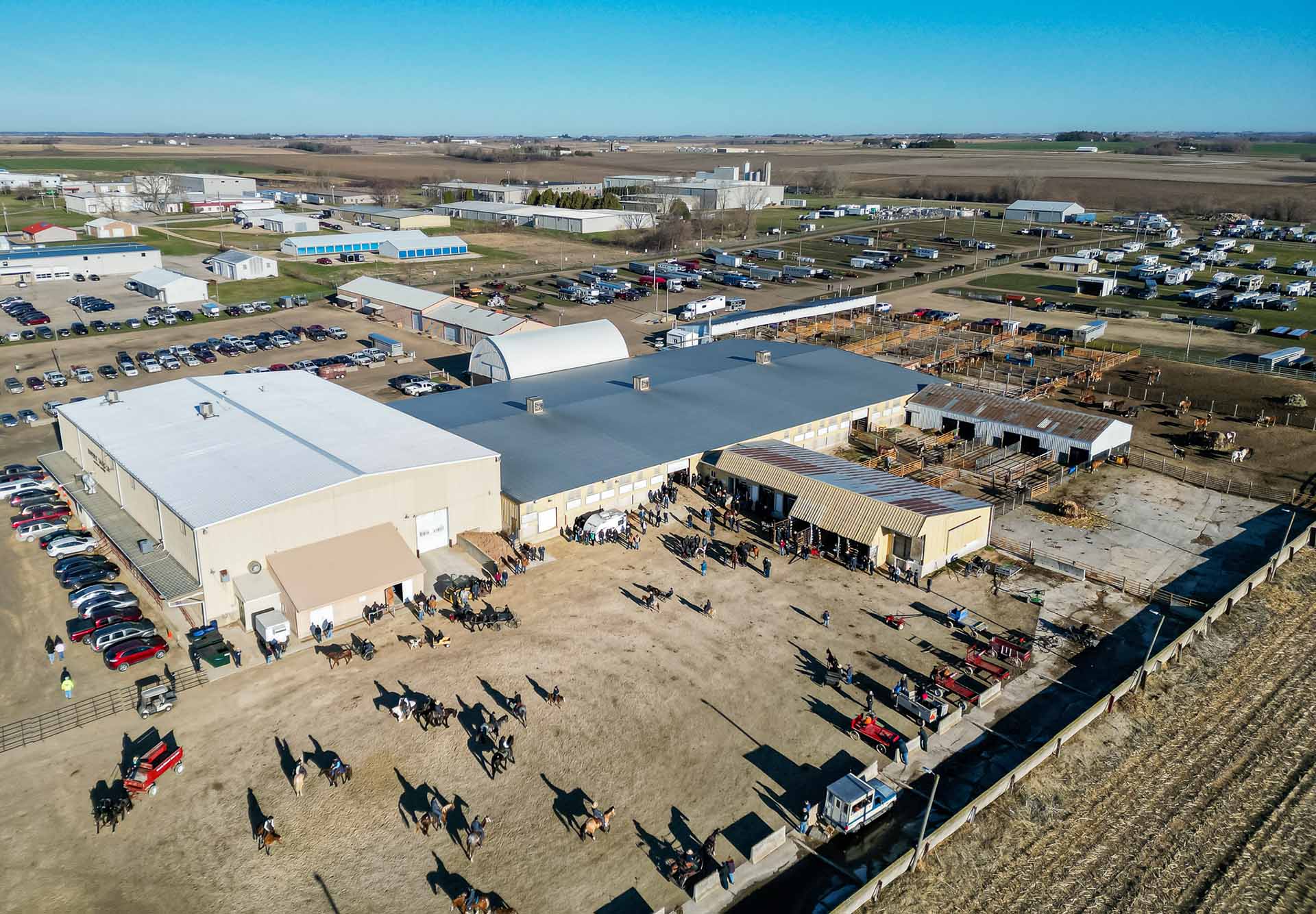 drone image of the waverly horse sale